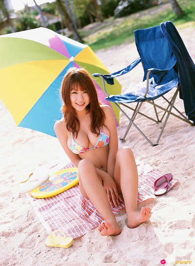 Mai Nishida in Summer Beach Breasts from All Gravure