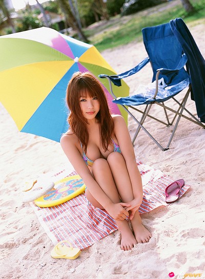 Mai Nishida in Summer Beach Breasts from All Gravure