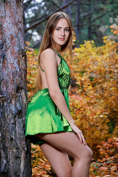 Hailey in Emerald in Fall from Metart