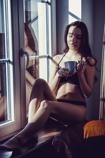 Ieva in Morning Coffe from Charm Models