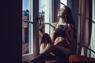 Ieva in Morning Coffe from Charm Models