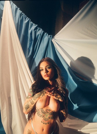 Taylor White in Shades of Blue from Playboy
