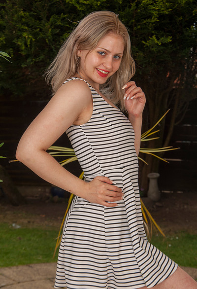 Georgia Walker in Striped Dress from Cosmid