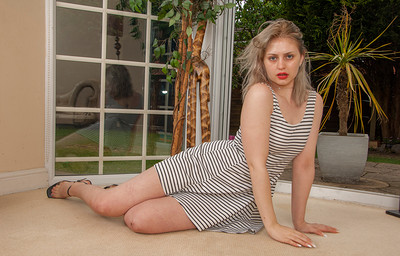 Georgia Walker in Striped Dress from Cosmid