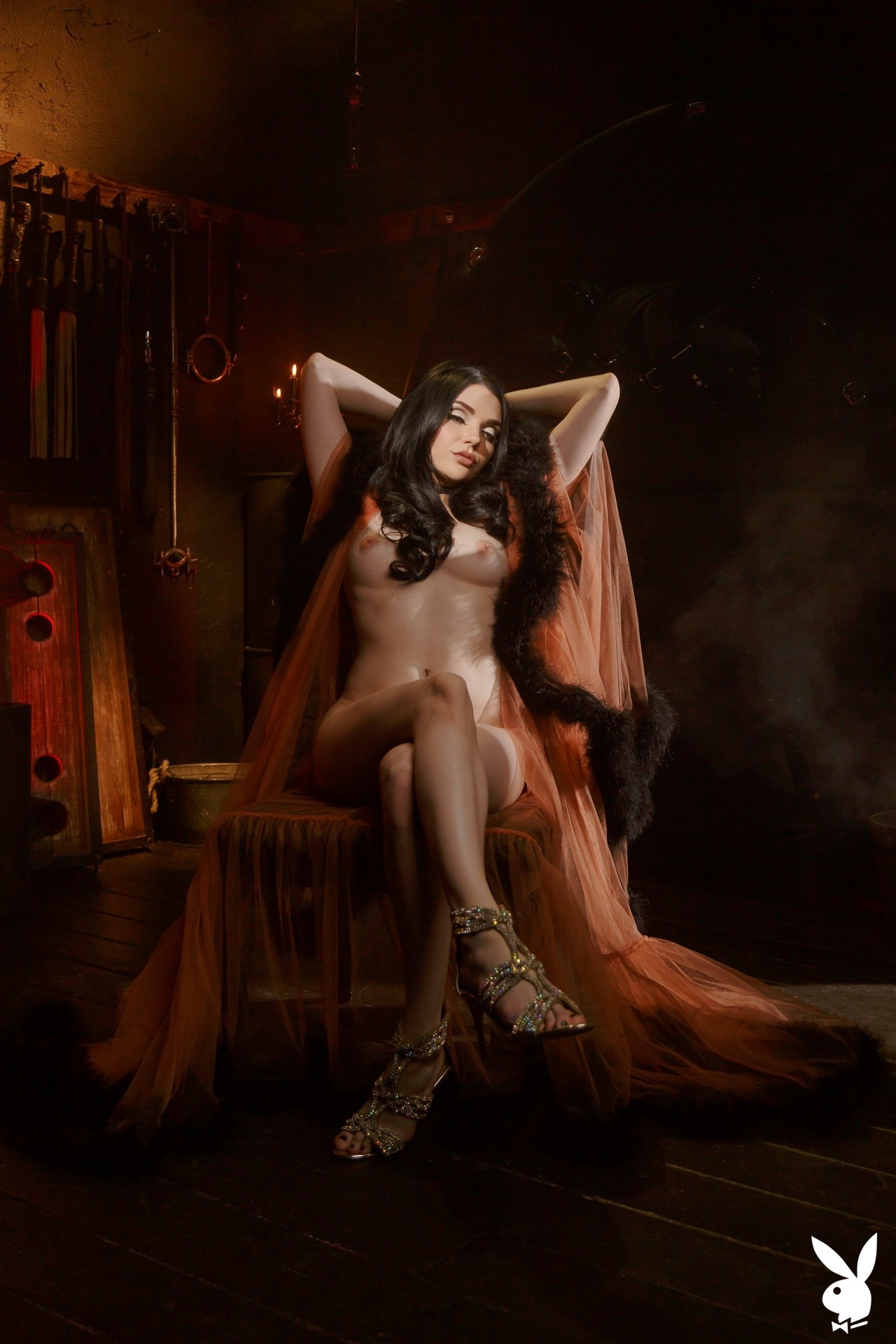 Catjira in Playboy set Toil and Trouble