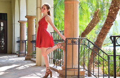Myra in Red Dress Upskirt from Ftv Girls
