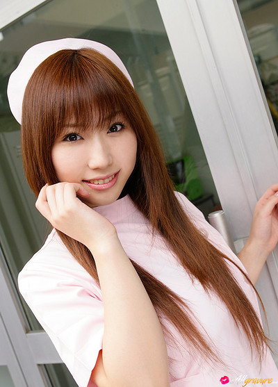 Ai Sayama in Titty Nurse from All Gravure