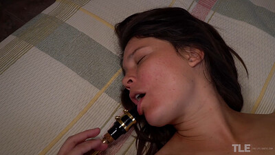 Dark haired doll knows the right way to use her saxophone