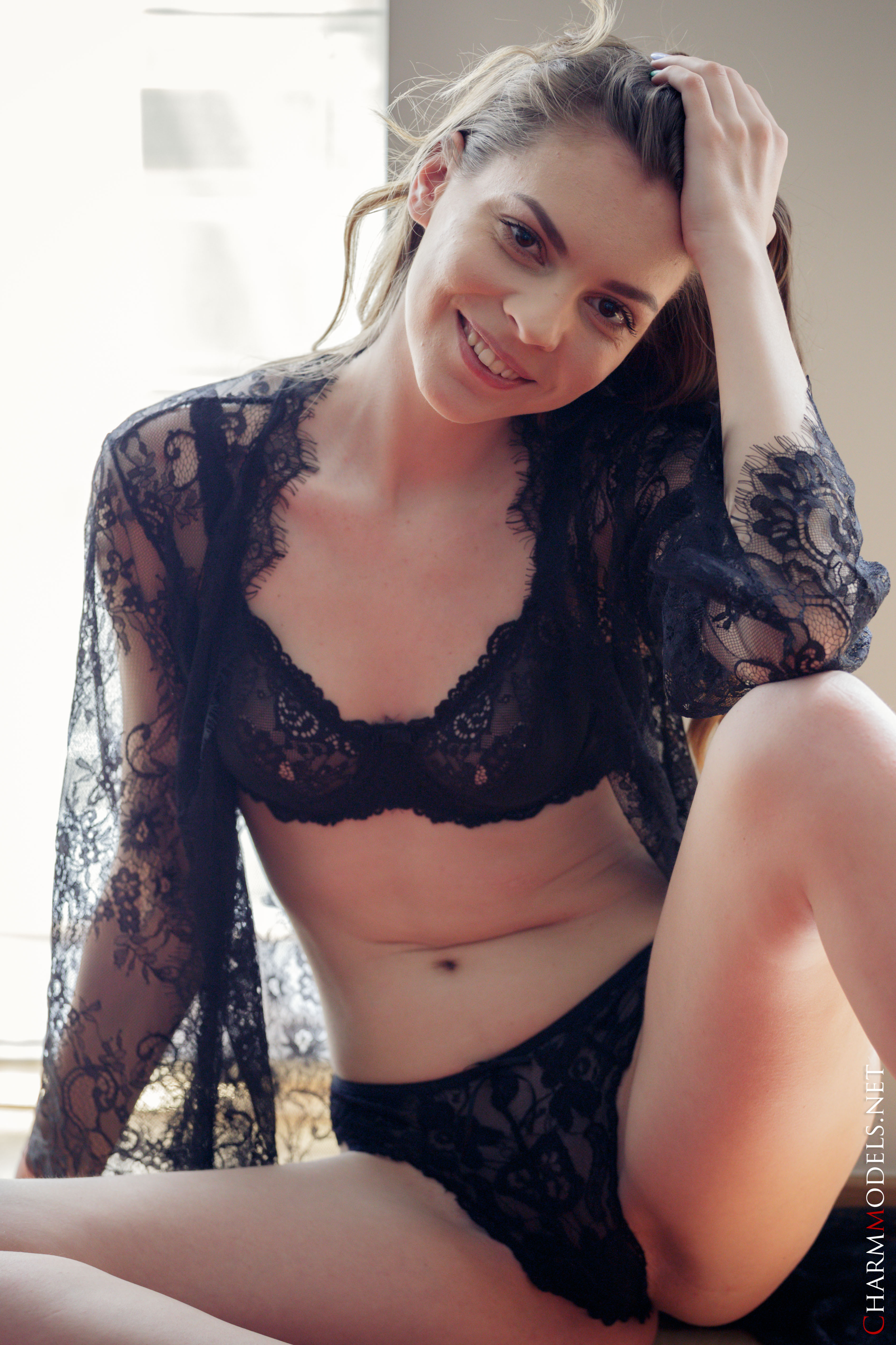 Amelia Miller in Charm Models set Elegant beauty in sexy lingerie