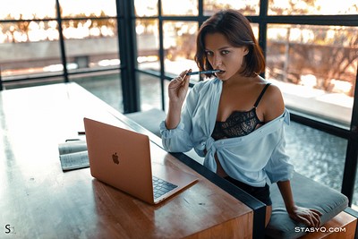 EvelynQ in Another Day At Work from StasyQ