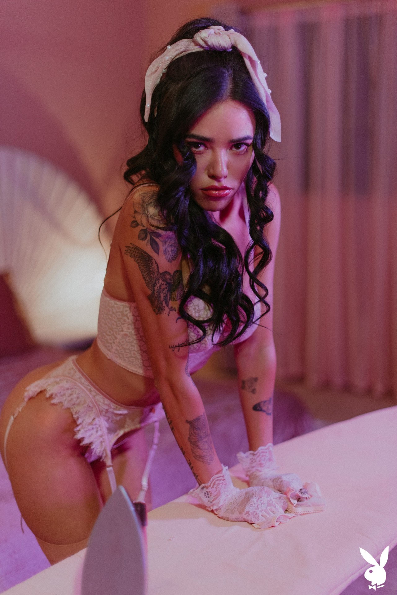 Lily Andrews in Playboy set Labor of Love
