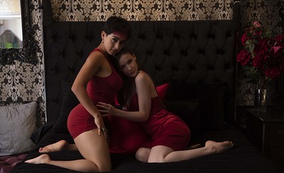 Emily Bloom and Mia Valentine in Red Bed from The Emily Bloom
