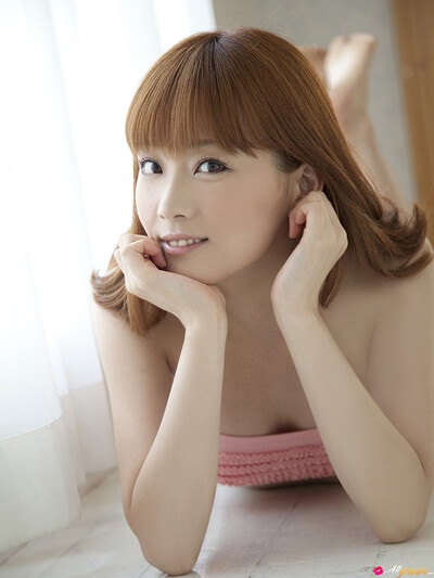 Satomi Shigemori in Shy Pink from All Gravure