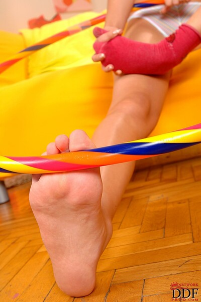 Nikita in Bare feet and hula hoops! from Hot Legs and Feet
