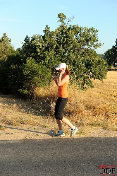Ulrika in Running with her shapely legs! from Hot Legs and Feet