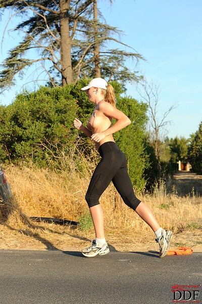 Ulrika in Running with her shapely legs! from Hot Legs and Feet