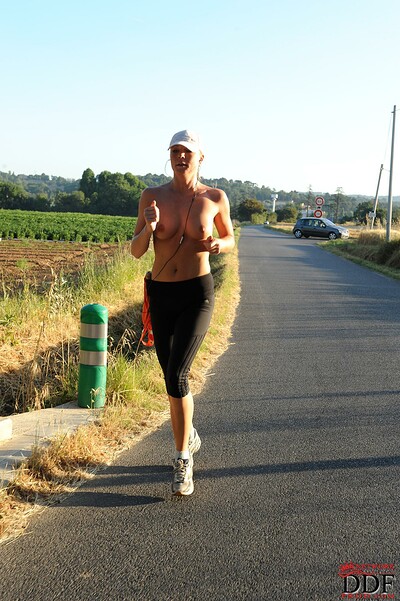 Ulrika in Running with her shapely legs! from Hot Legs and Feet