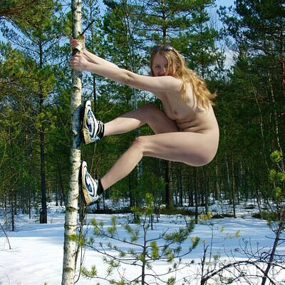 Girls Of Holy Nature in Winter Time from Met Art