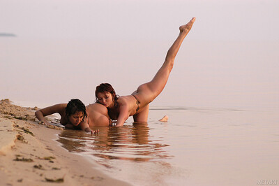Liliya A and Nastiya A in Water Dance from Met Art