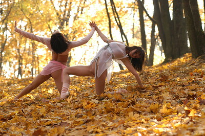 Jd and Liliya A in Autumn Dance from Met Art
