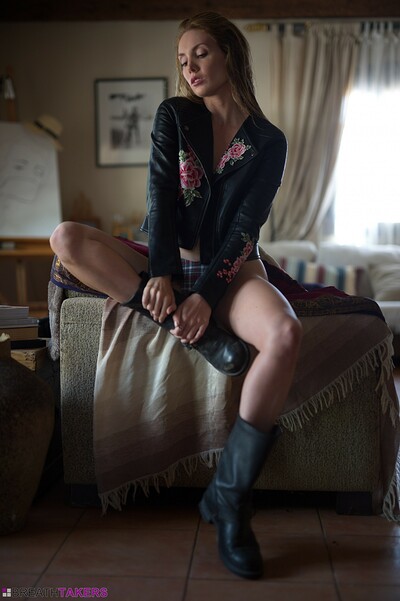 Anuska in Biker Boots from Breathtakers