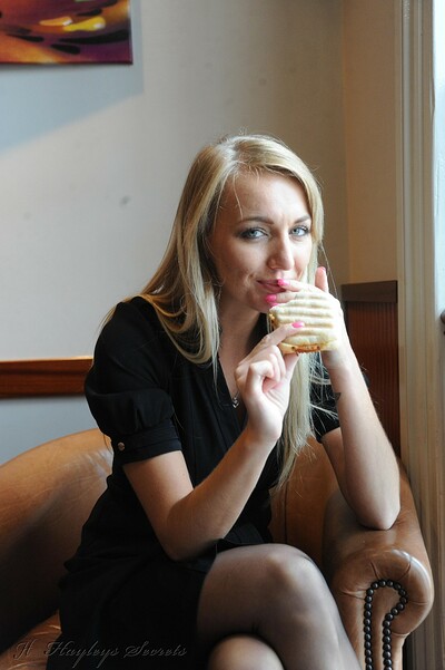 Hayley Marie Coppin in Coffee Shop Part 1 from Hayleys Secrets