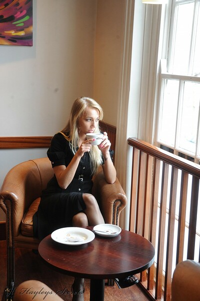 Hayley Marie Coppin in Coffee Shop Part 1 from Hayleys Secrets