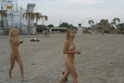 Vika Y and Lena L in Nude In Public -The Photo Shoot from Metart