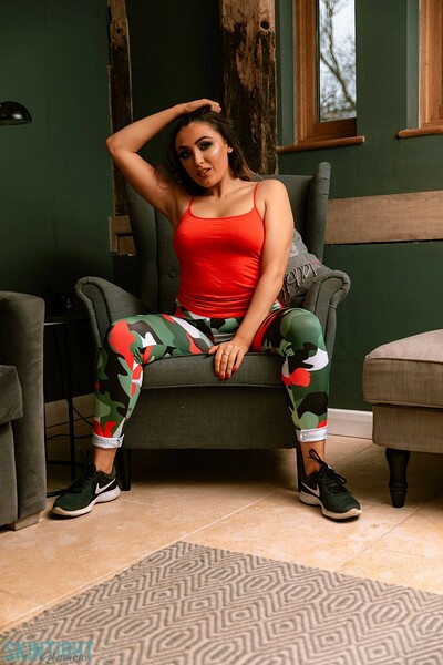 Blossom May in Khaki from Skintight Glamour