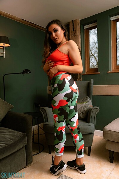 Blossom May in Khaki from Skintight Glamour