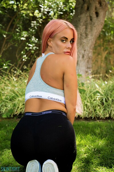 Laila in Fun On The Grass from Skintight Glamour