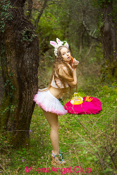 Milena Angel in Easter Bunny from Boho Nude Art