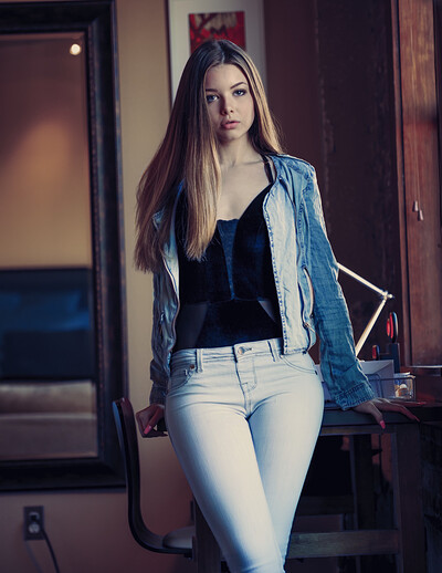 Lana Lea in Lana Lea has beauty in the jeans from This Years Model