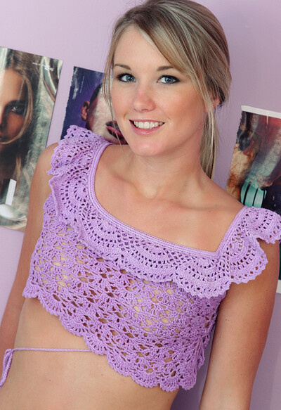 Jewel in Jewel in Purple Knit from This Years Model