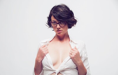 Terry Haynes in Terry Models Eye Glasses for a client... then gets naked for giggles! from This Years Model