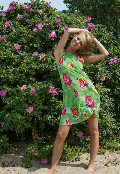Cliantha M in Flower Dress and Sand from Stunning 18