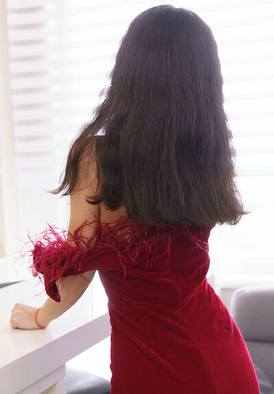 Azumi Liu in Sexy Holiday Dress from Teen Dreams
