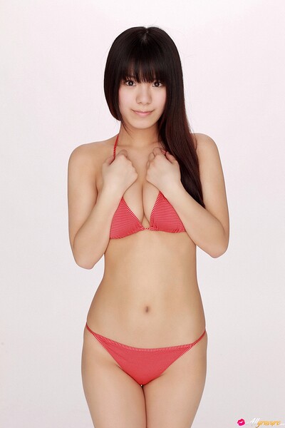 Mitsue Saito in Bikini Shoot from All Gravure