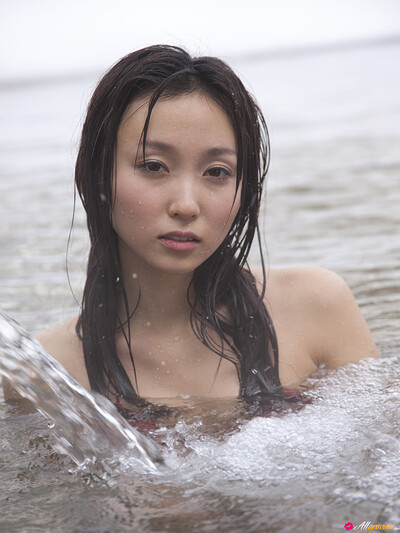 Risa Yoshiki in Red Winter from All Gravure