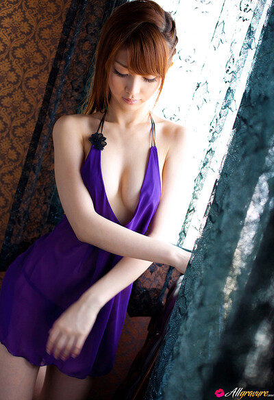 Azusa Togashi in Violet from All Gravure