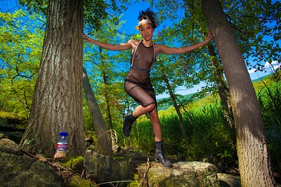Aquarius Funkk in Forest Nudity from Crazy Babe