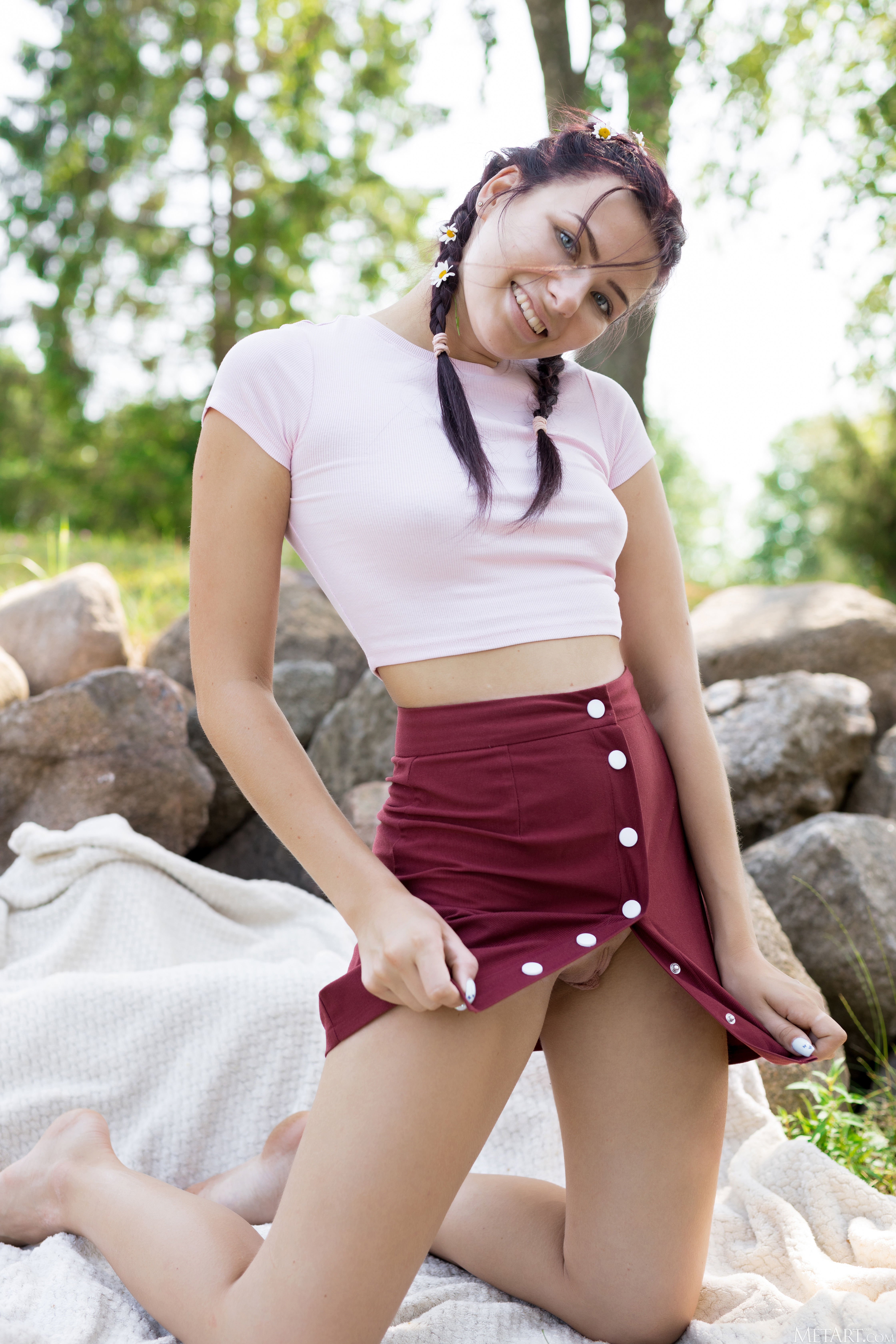 Nana in Metart set Skirt Flirt