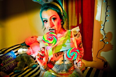 Anna Monoxide in Colorful from Crazy Babe