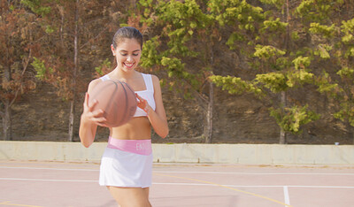 Alissa Foxy in First Time Playing B-Ball from Ultra Films