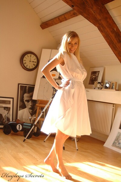 Hayley Marie Coppin in White Dress from Hayleys Secrets