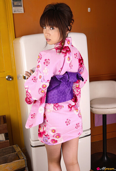 Haruka Itoh in Kimono Tease from All Gravure