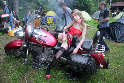 Eva in Biker party from Nude In Russia