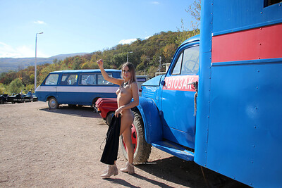 Vlada in GAZ 51 Militsya Prison truck from Nude In Russia