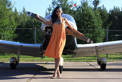 Natrosha in Aircraft from Nude In Russia