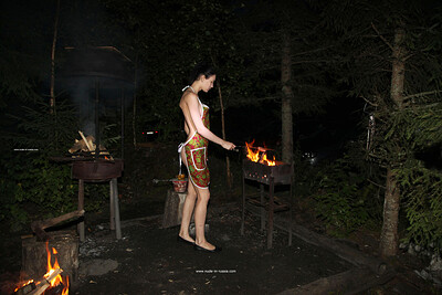 Nastia B in Evening Barbecue from Nude In Russia
